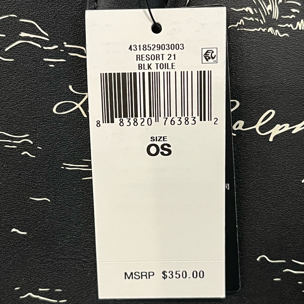 Ralph Lauren Black Resort 21 Toile Tote - Picture 8 of 14